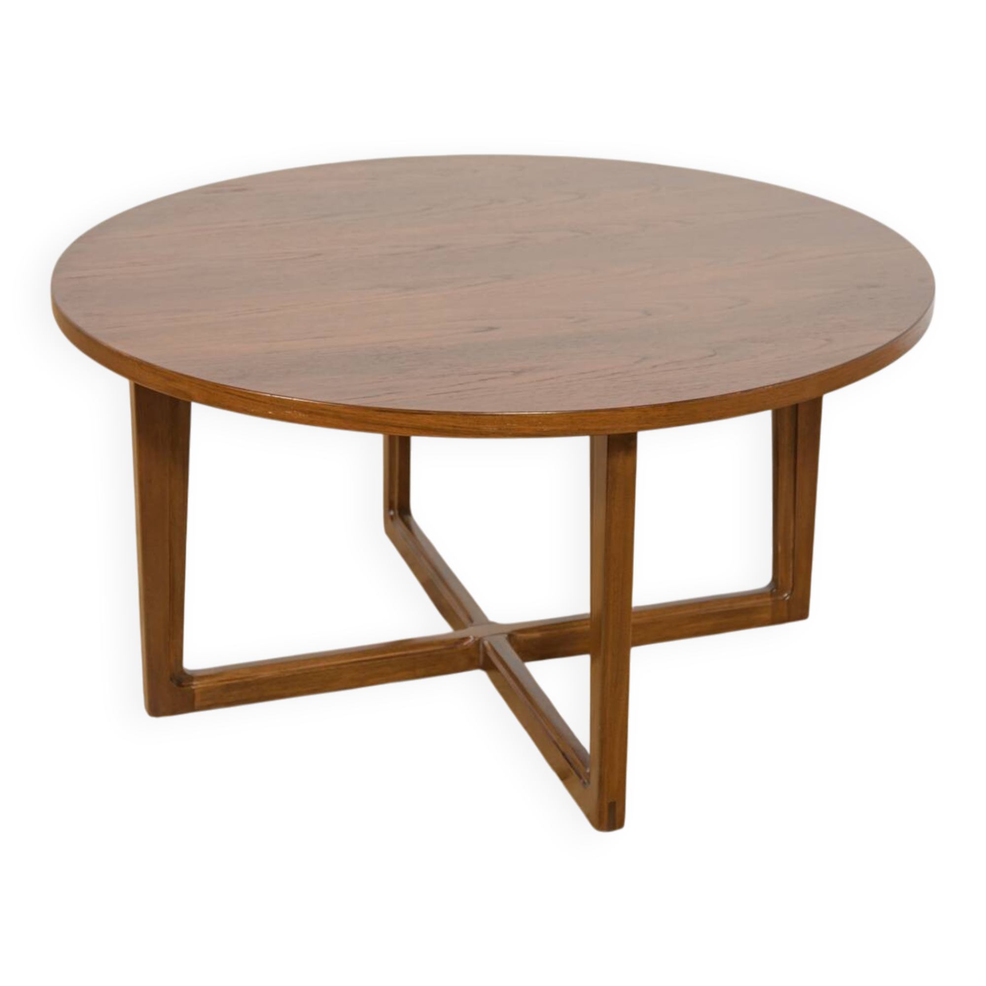 Round mid-century teak coffee table from Remploy, United Kingdom, 1970s