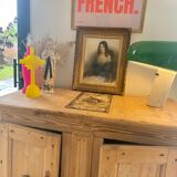 Tableau jeune femme au chalet bleu