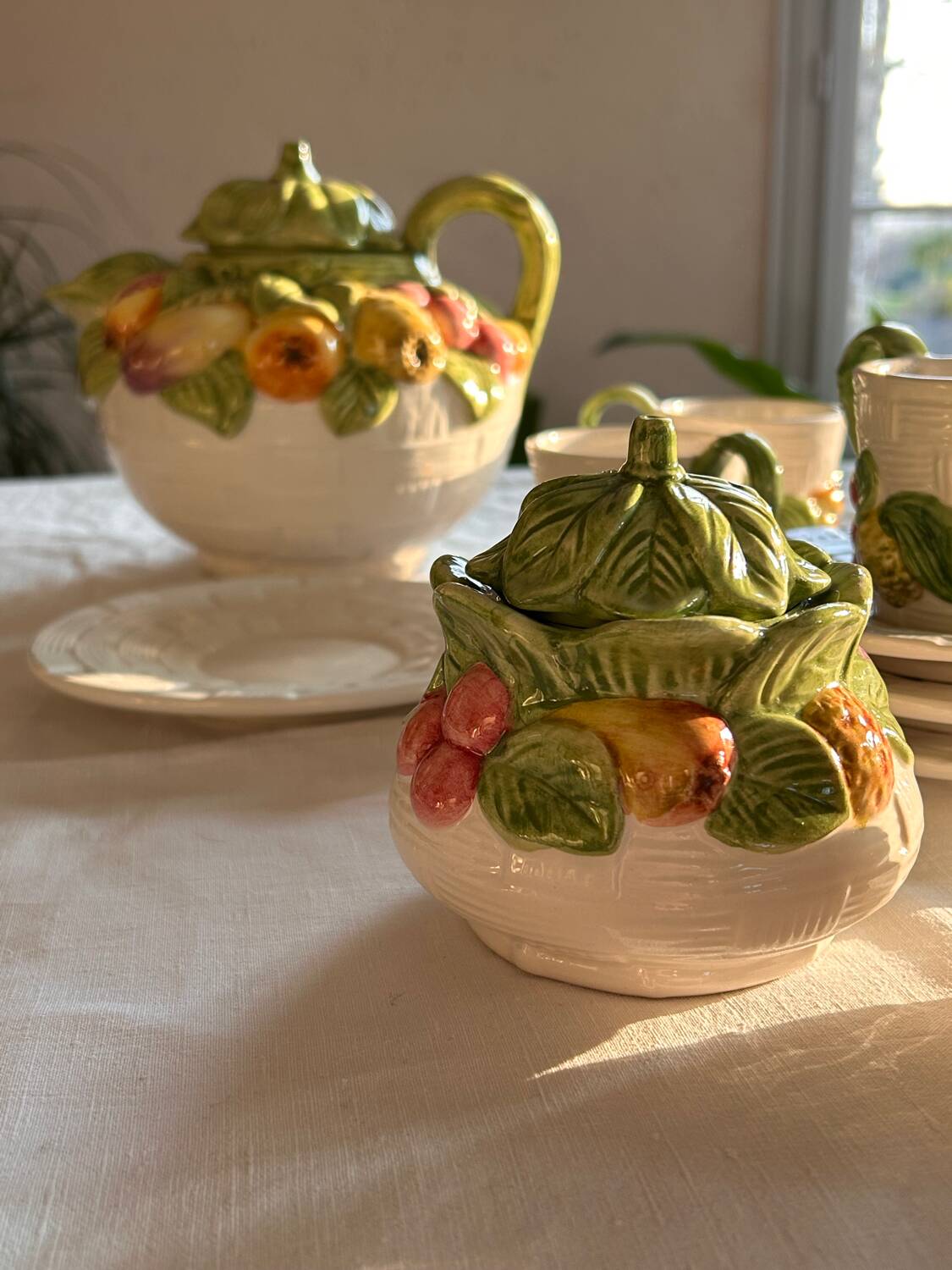 Chaumette earthenware tea service