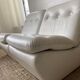 Vintage two-seater modular sofa, off-white, France 1970s