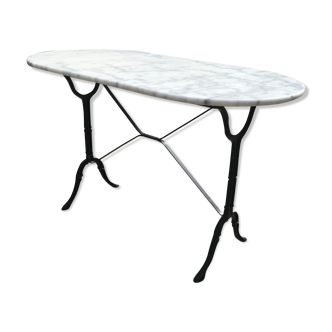 Table de bistro plateau en marbre