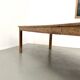 Large brutalist farmhouse table in solid oak from the 1950s.