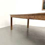 Brutalist farmhouse table in solid oak from the 1950s.