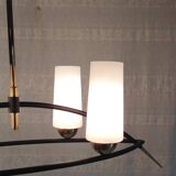 Modernist chandelier by Gaston Fossati for Les Ateliers d'art d'Uzes - 1950s
