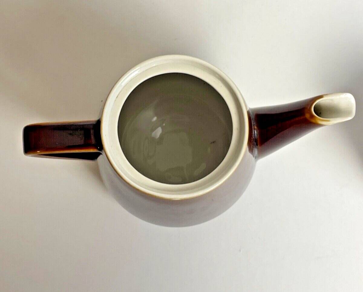 Vintage Villeroy & Boch teapot, in brown stoneware, made in Luxembourg