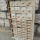 Small antique wooden workshop furniture delivered.