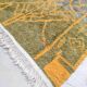 Moroccan Berber carpet Beni Ouarain gray green with yellow patterns 2.55x1.52m