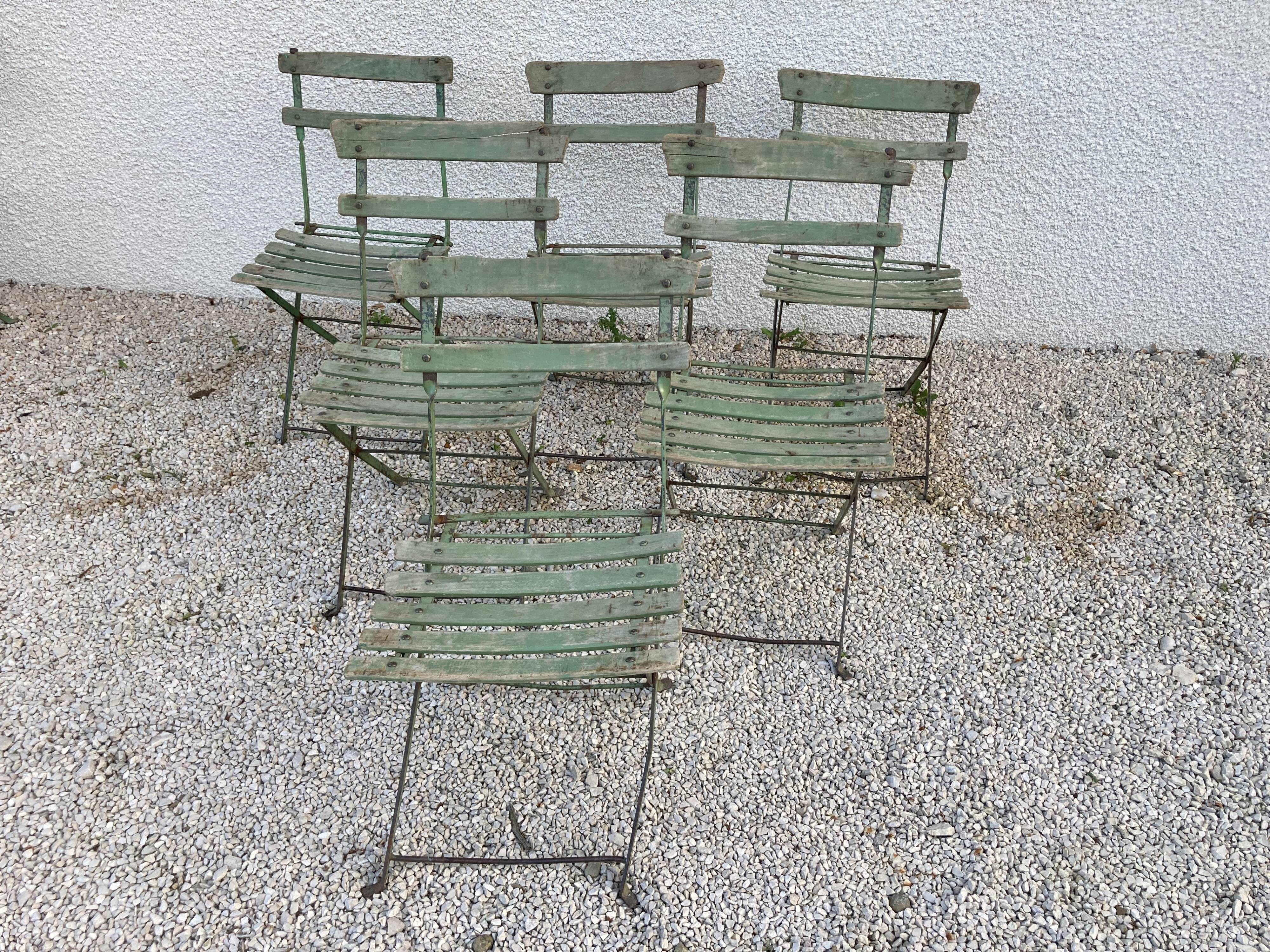 6 foldable garden chairs