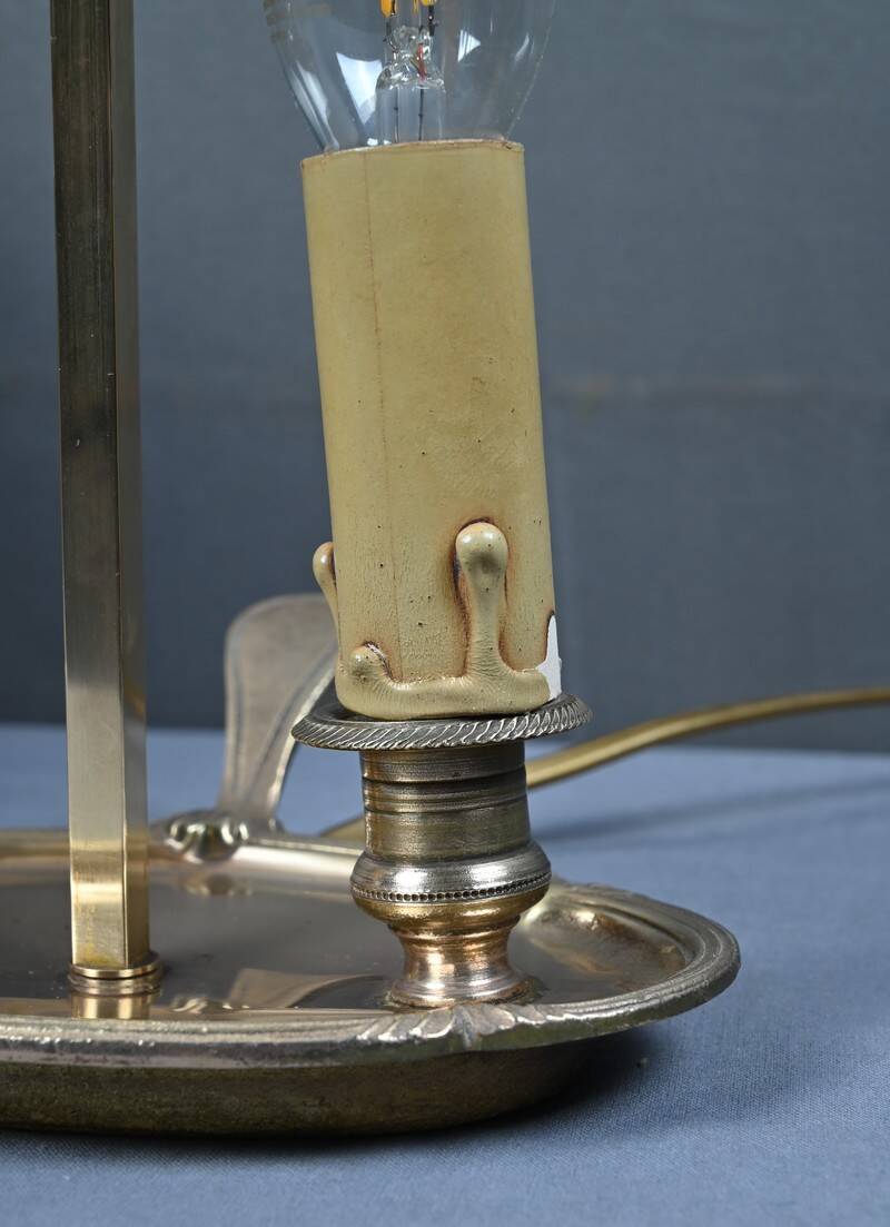 Pair of "Bouillotte" Lamps in Brass, Empire Style – Early 20th Century