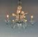 Lustre vénitien en verre de Murano incolore, vers 1950