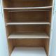 1950s wardrobe, 2 doors, one bar, 3 shelves, re-enchanted in pearl gray with waxed finish.