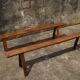 Paire de bancs de ferme en merisier 183 cm.