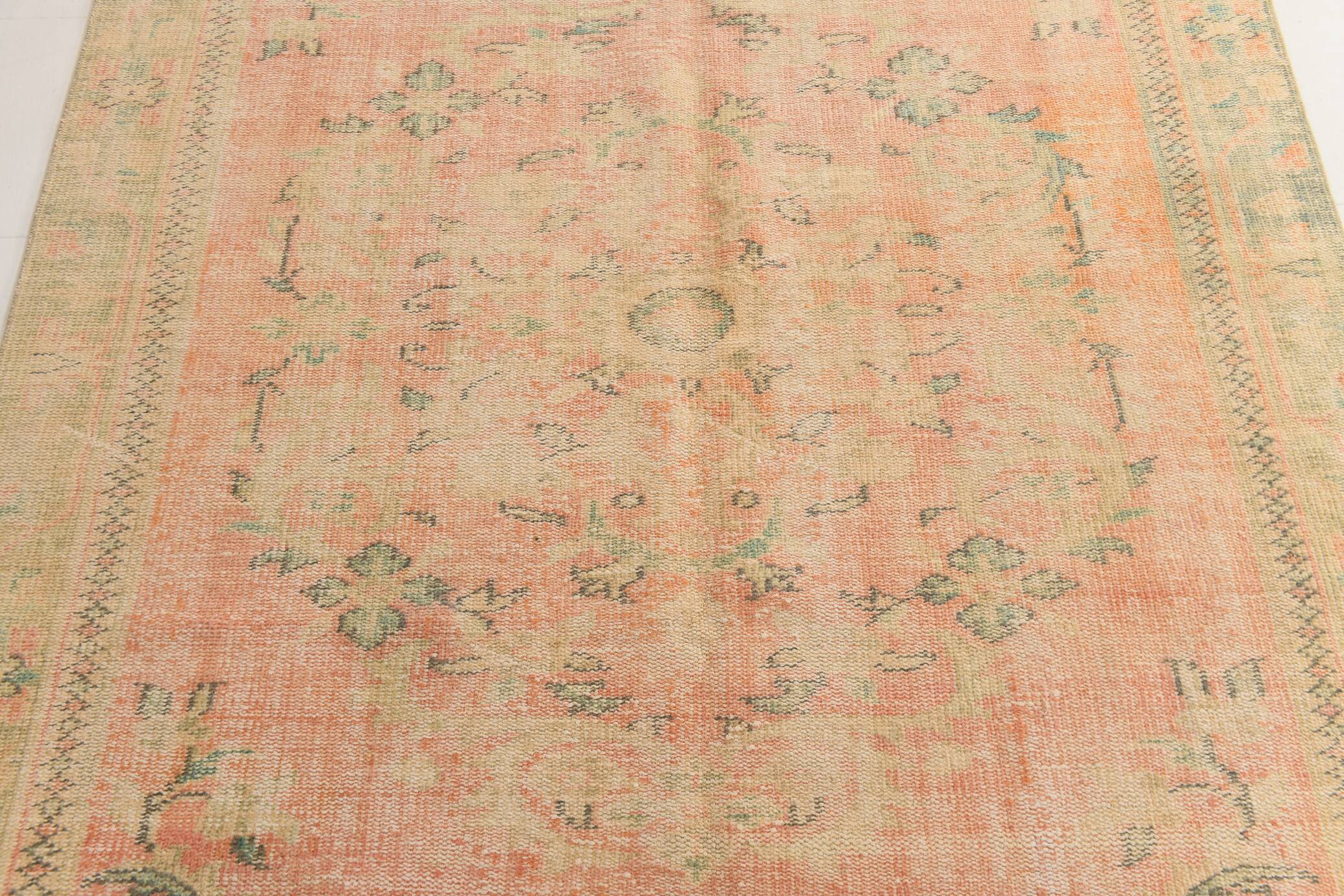 6x9 Vintage Peach Orange Rug, 175x270Cm