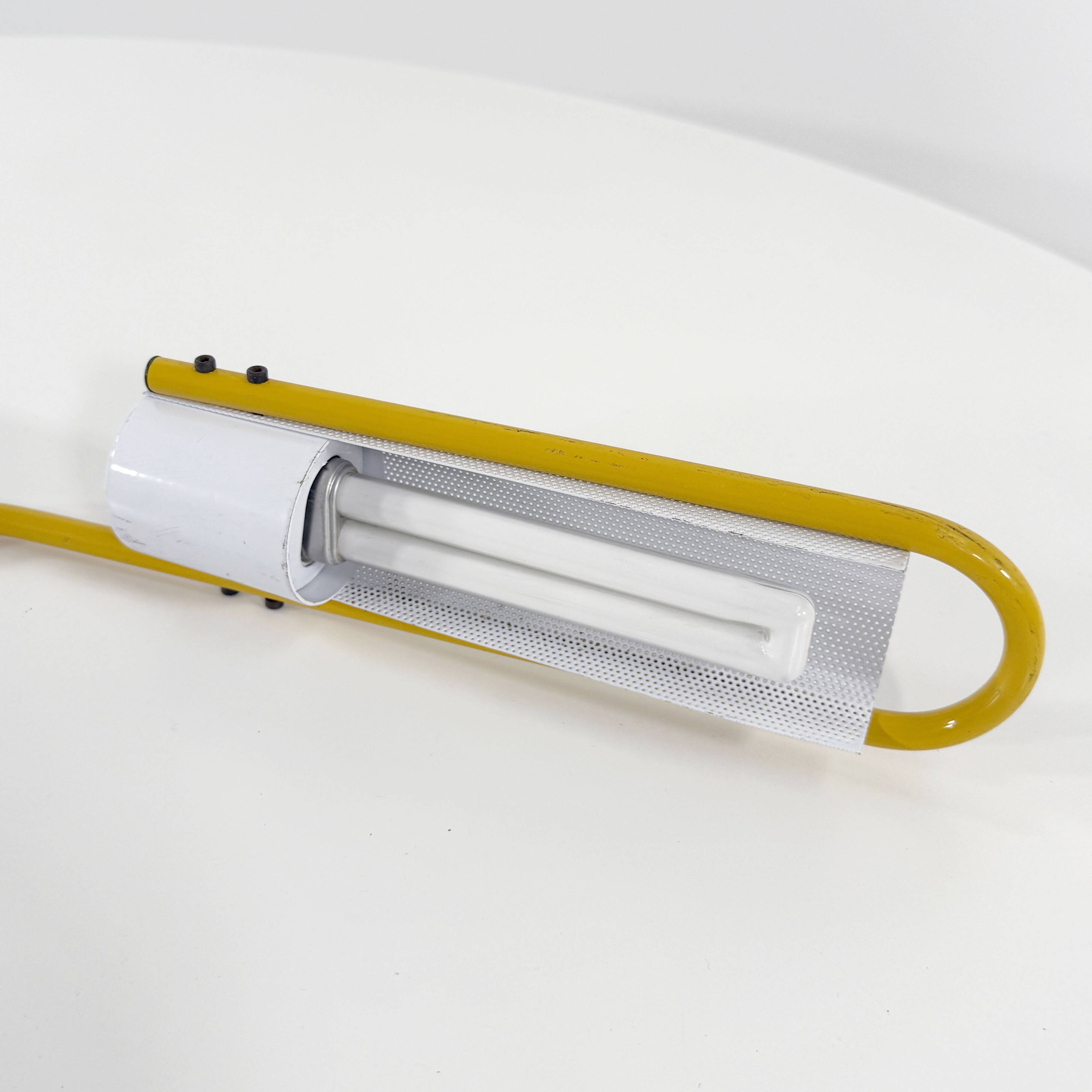 Lampe de bureau jaune de Candle, 1980