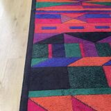 Psychedelic Memphis Style abstract Rug Carpet by Atrium Tefzet, Germany 1980s