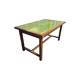 Vintage French dining table with green tiles, 1950s/60s.