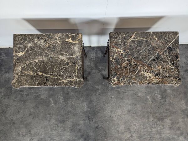 Paire de chevet de style Louis XVI marbre des pyrénées