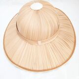 Straw Rattan Bamboo 1950's Pith Helmet Safari Hat