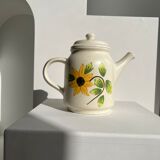 Vintage sunflower teapot Sarreguemines model Farandole H:20cm
