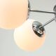Space-age Italian Sputnik Chrome & Opaline Chandelier, 1970s