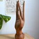 Hand of Buddha baguier carved wood