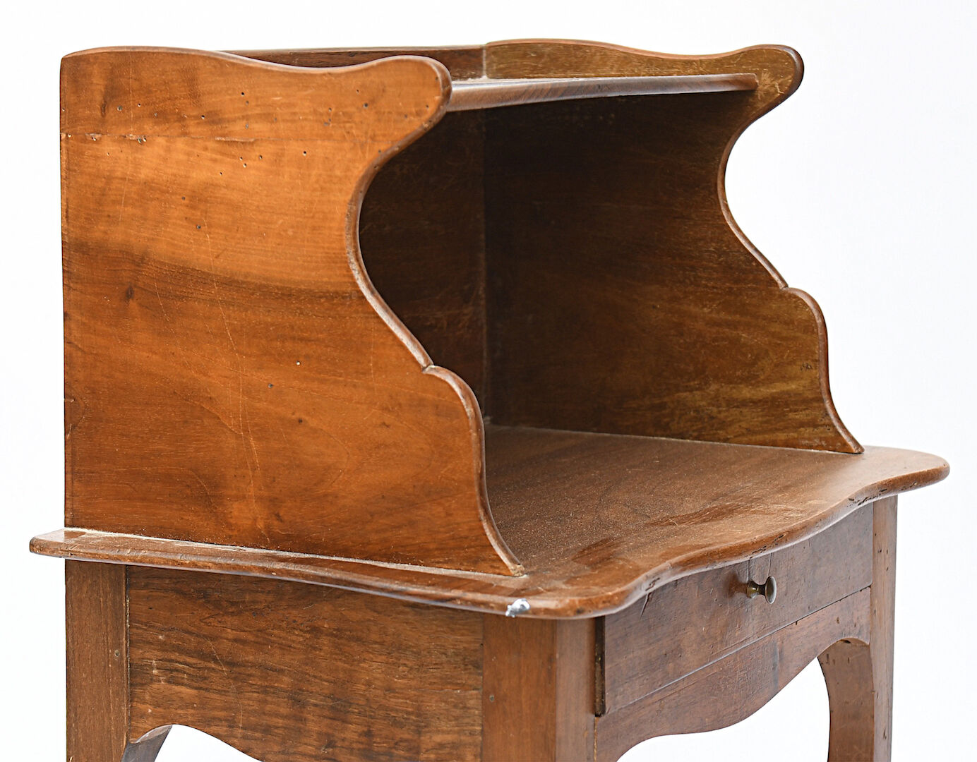 Pair of walnut bedside tables