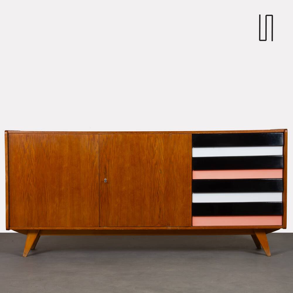 Oak sideboard by Jiri Jiroutek, model U-460, 1960