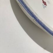 Mary Lou Digoin hollow dish blue edge diameter 25