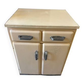 Petit meuble vintage en bois – Rangement rétro au charme authentique