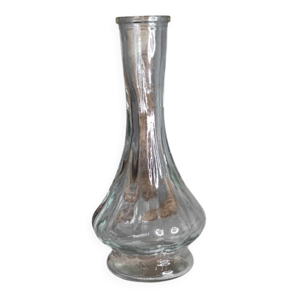 Vase soliflore en verre pressé