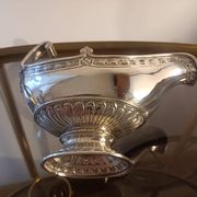 Silver sauceboat 800, Louis XVI style, Hanau around 1900