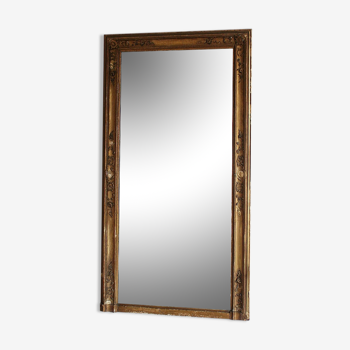 Gilded rectangular mirror 160x85cm