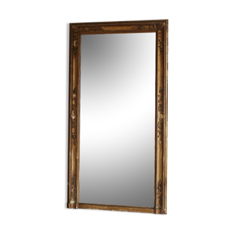 Gilded rectangular mirror 160x85cm