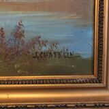 Oil on canvas: lively landscape