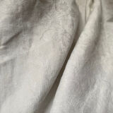 Large white cotton tea towel with damask thread.