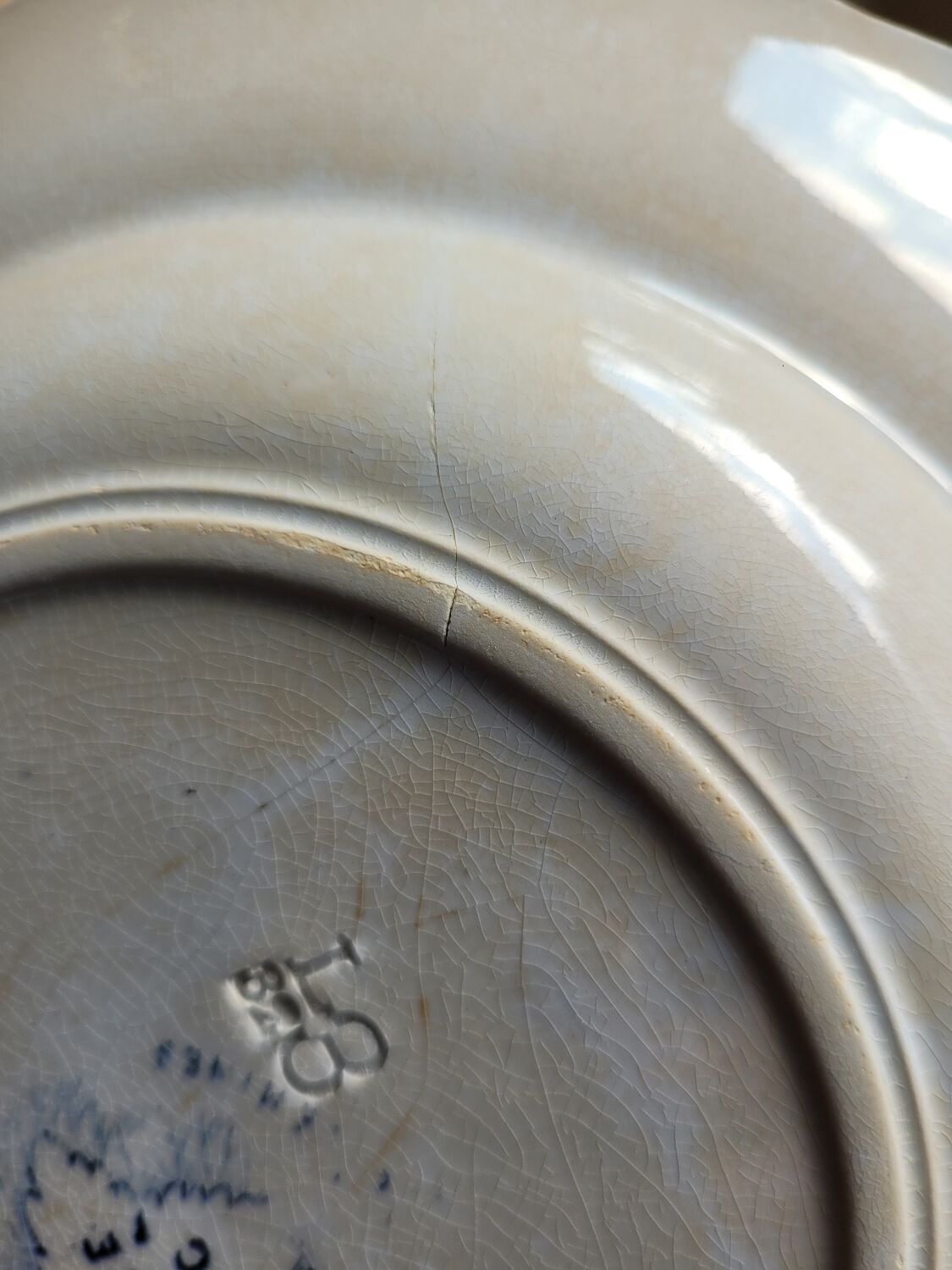 Set of 2 hollow plates Flore U&C Sarreguemines