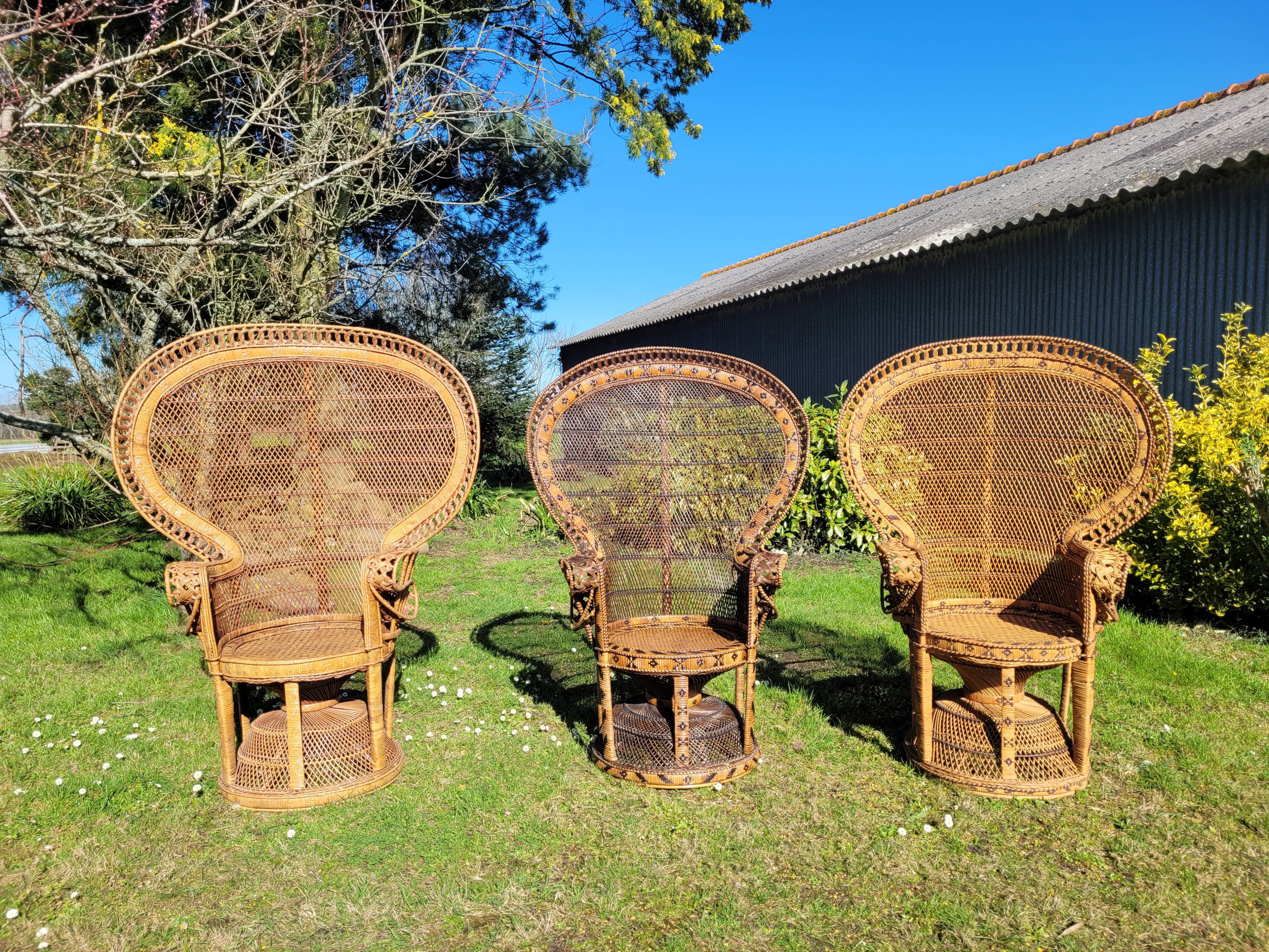 Emmanuelle rattan armchair Kok Maison 1970