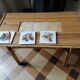 Coffee table bamboo rattan ceramic decollee 1960 70