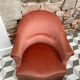 Pink velvet toad armchair