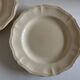 Set of 4 ivory Sarreguemines plates with gadroons