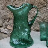 Vintage blown glass orangeade set