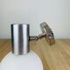 Space age opaline globe wall light, adjustable, and brushed metal, 1960s.