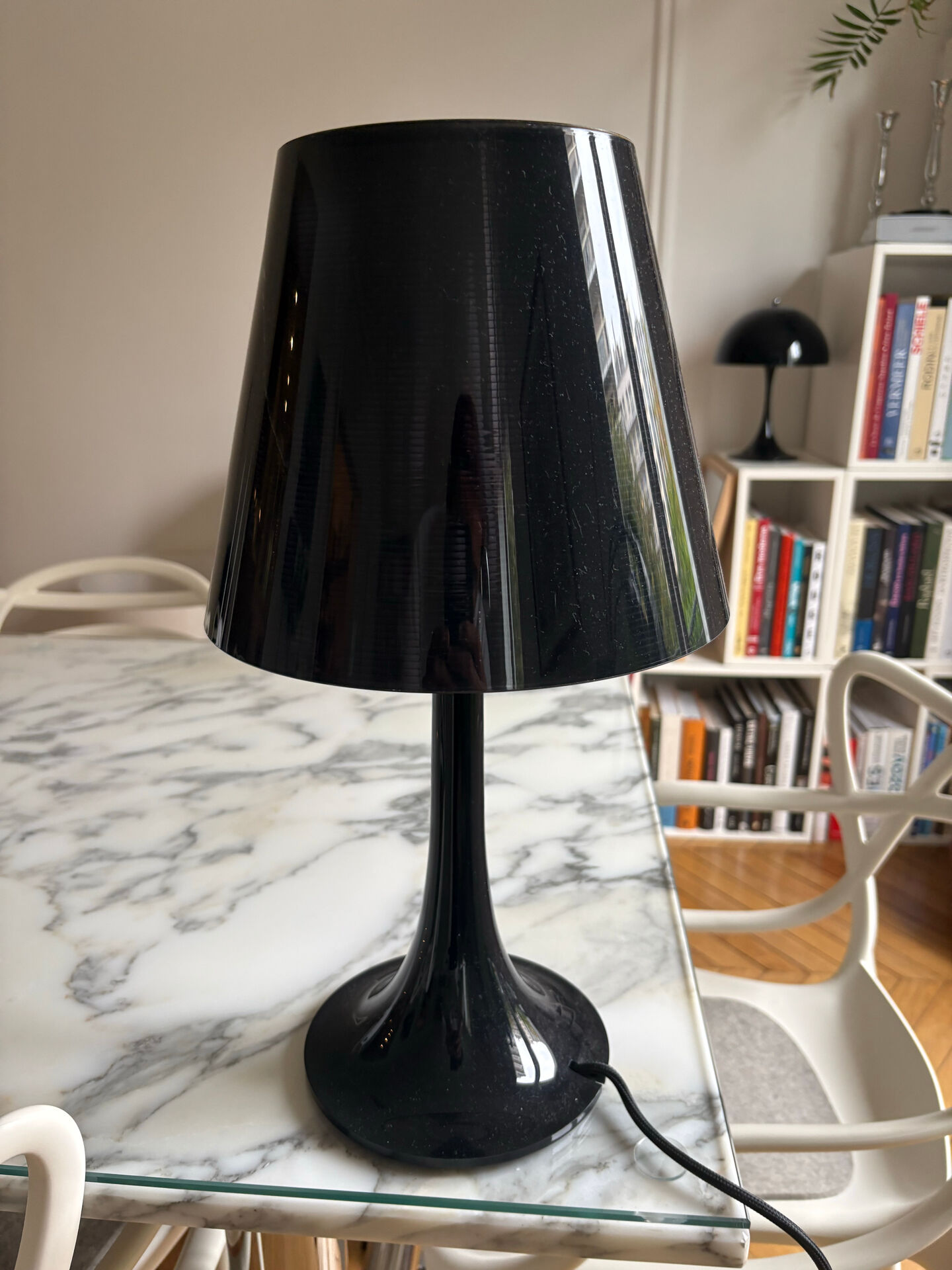Miss K table lamp edited by Flos, designed by Philippe Starck in