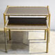 Paire de tables basses laitonnées bambou vintage 1970’