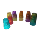 Ensemble 11 verres colorés