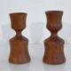 Pair of Danish teak candlesticks 1960