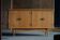 Oak and brass buffet by Henning Kjærnulf, Mid-century modern Danish, 1960s.