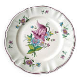 Plat à gâteau en faïence de Sarreguemines