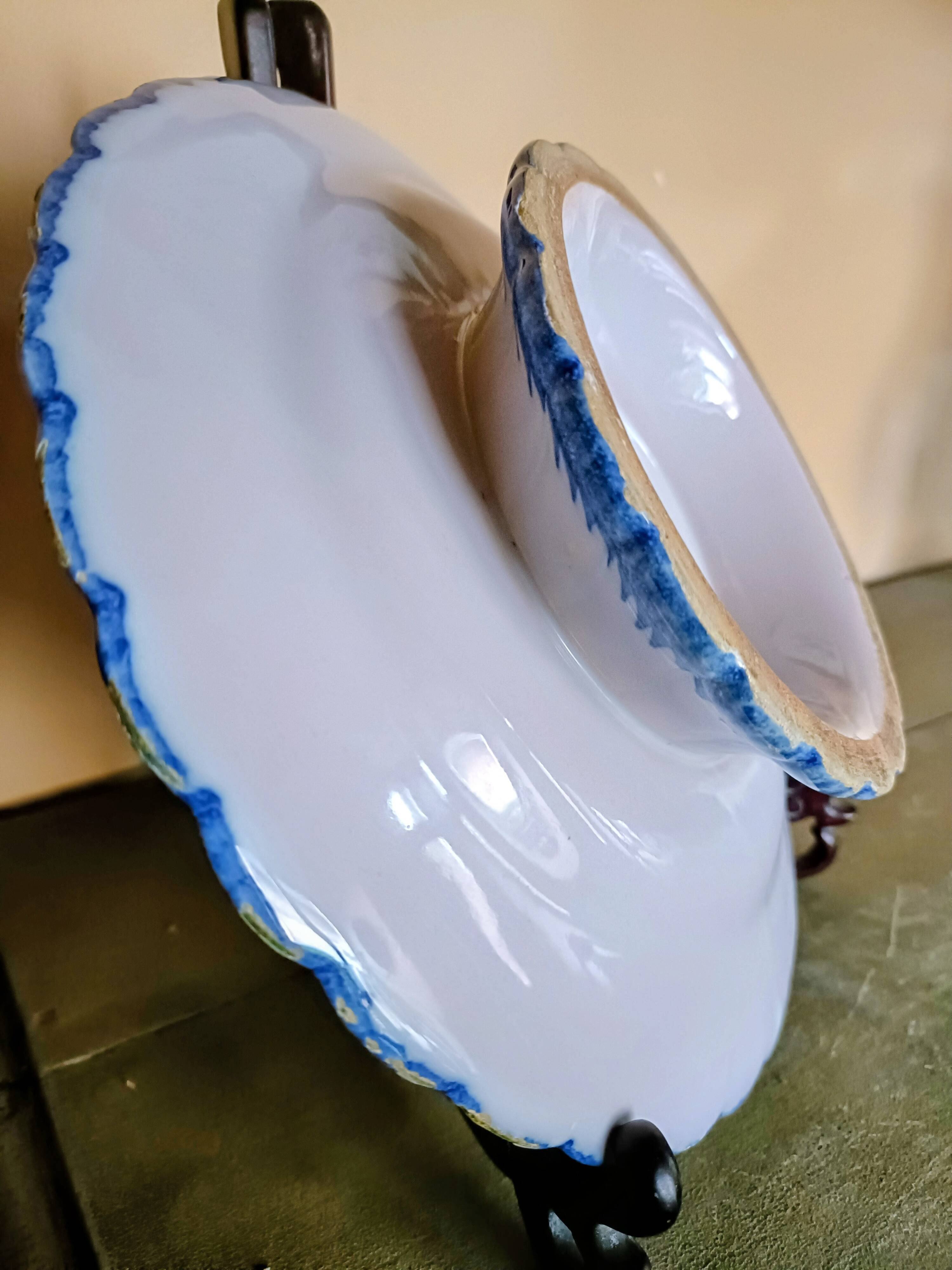 Dish on pedestal Charolles earthenware