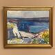 Original Swedish Oil on Canvas – “Coastal Landscape” by Arthur Y. Nilsson – Signed – Vintage & Framed